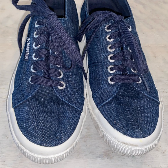 Superga S00C1X0 Blue Low Top Lace Up Sneaker Shoes | size 6.5 - Picture 3 of 9